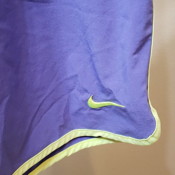 .Nike Dry Fit Running Shorts Size L, Purple, Chartreuse Color - Picture 3 of 10